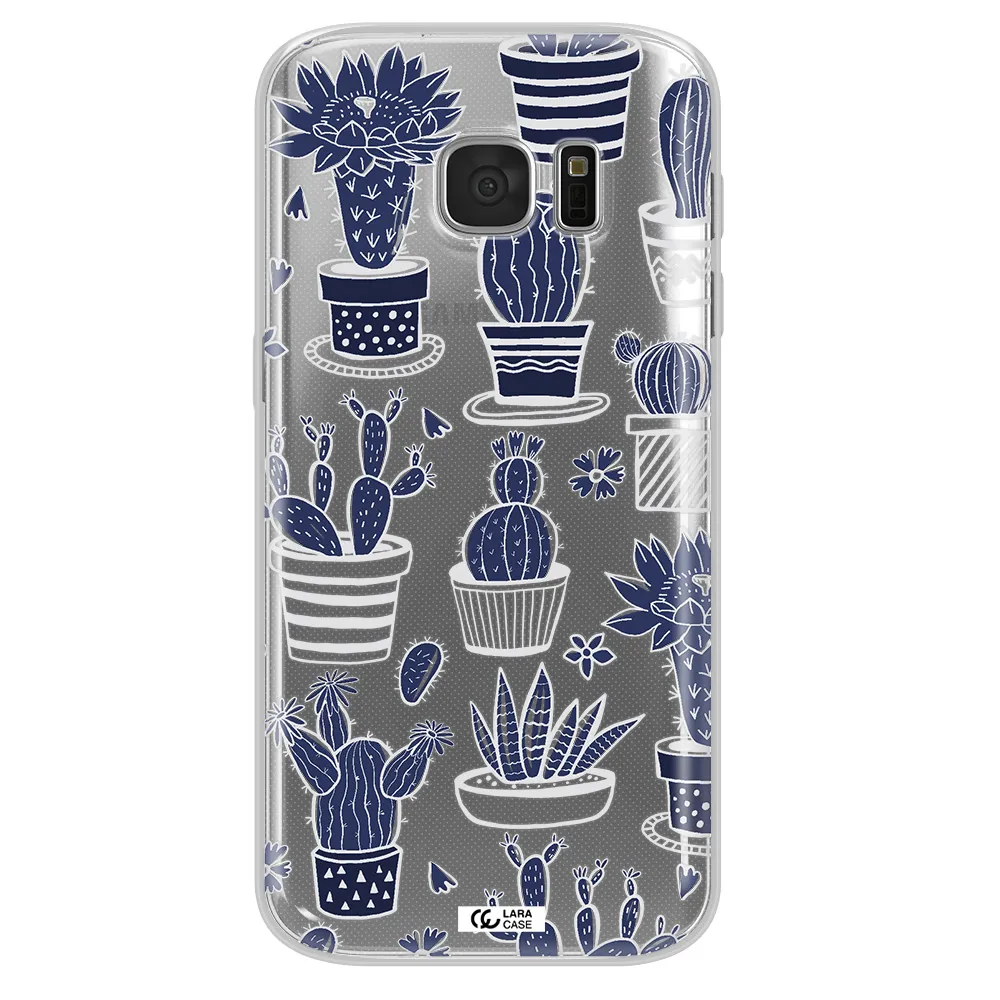 Blue Cactus Samsung S 7 Clear TPU Case