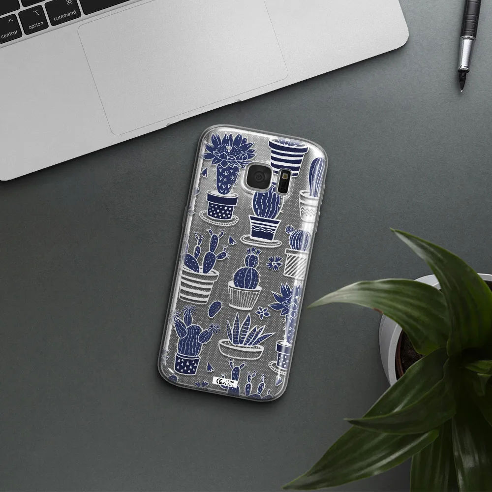Blue Cactus Samsung S 7 Clear TPU Case