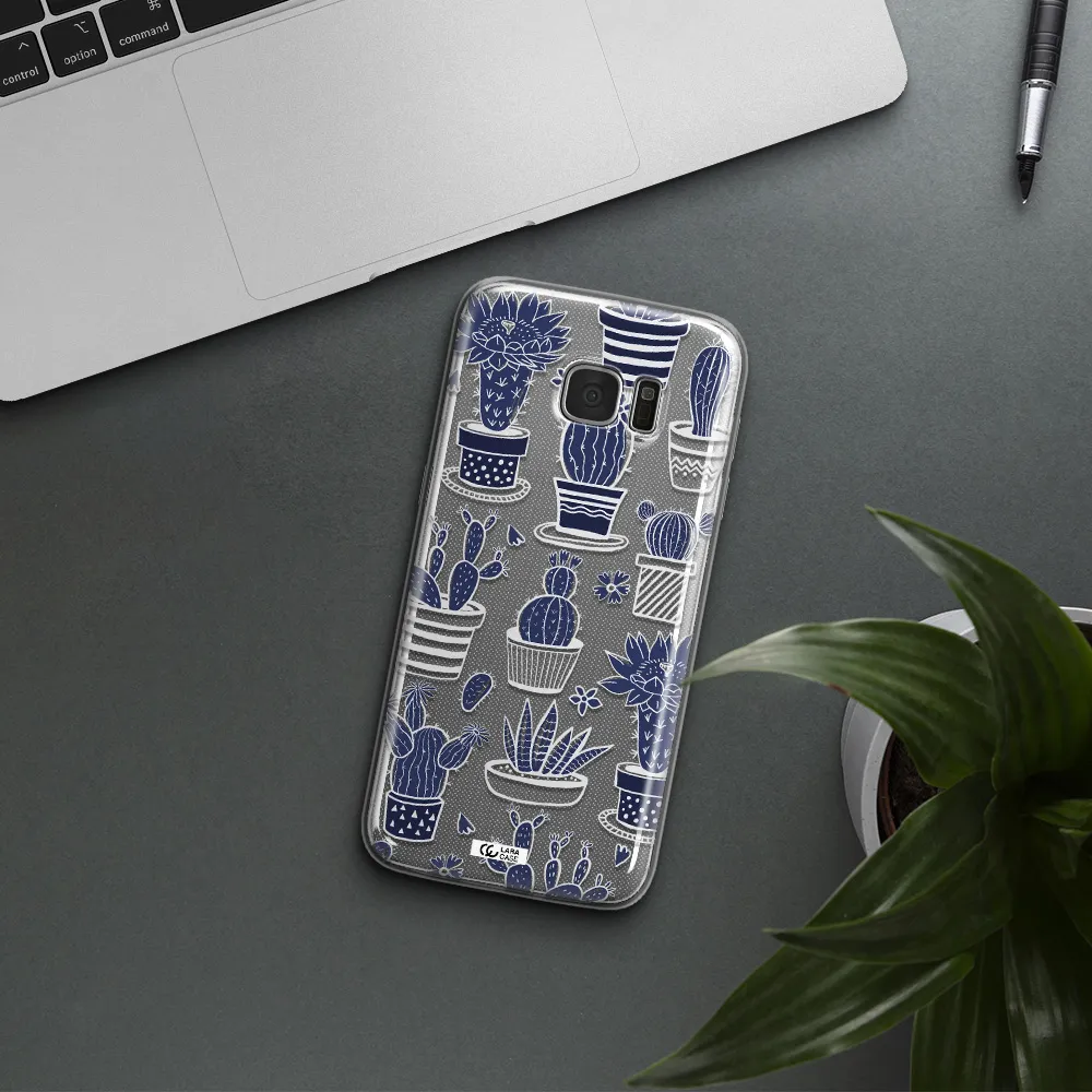 Blue Cactus Samsung S7 Edge Clear TPU Case