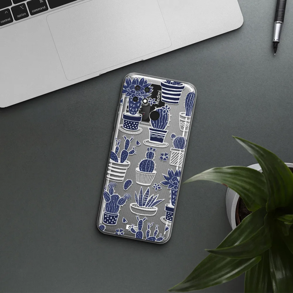 Blue Cactus Xiaomi Redmi 10C Clear TPU Case