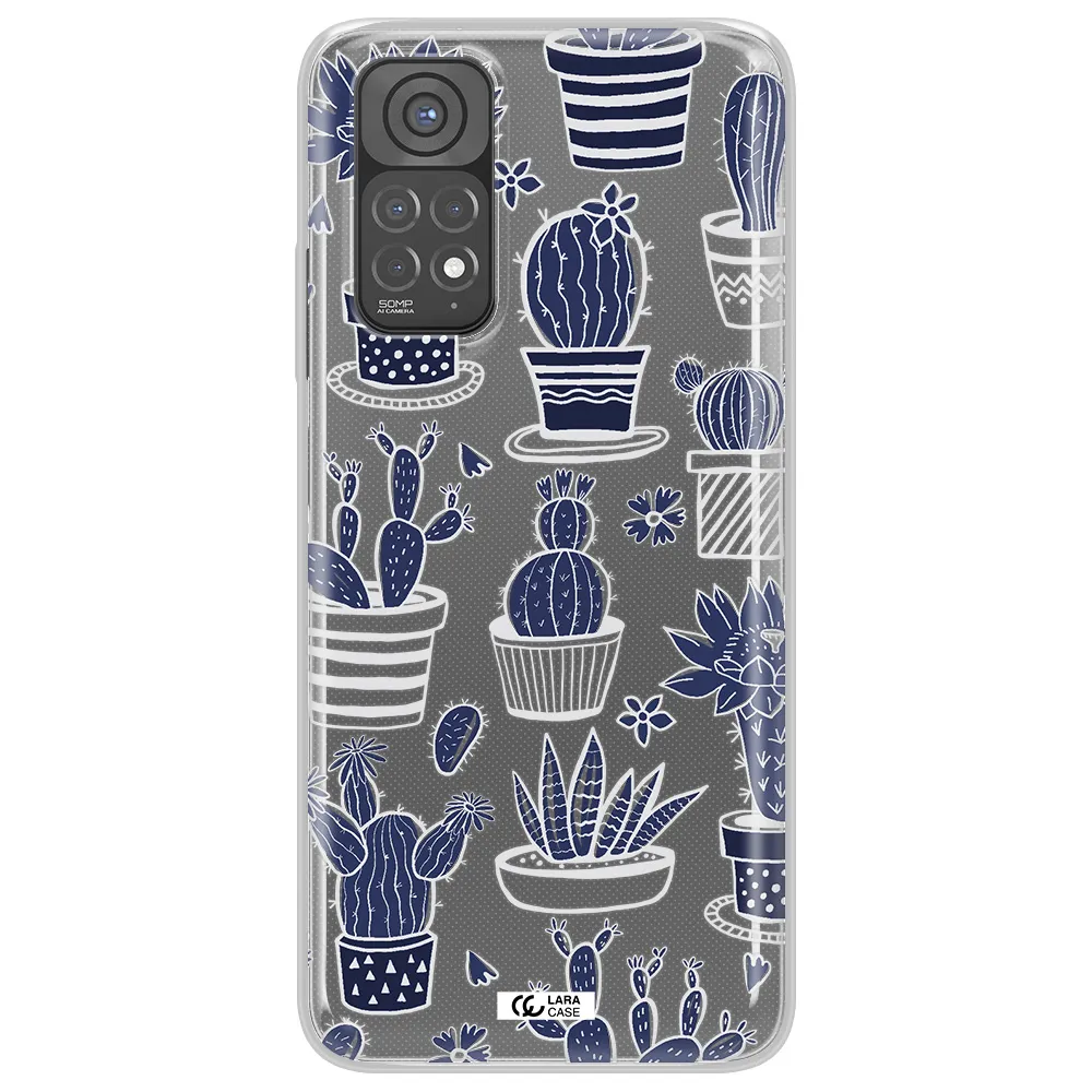 Blue Cactus Xiaomi Redmi Note 11 Clear TPU Case