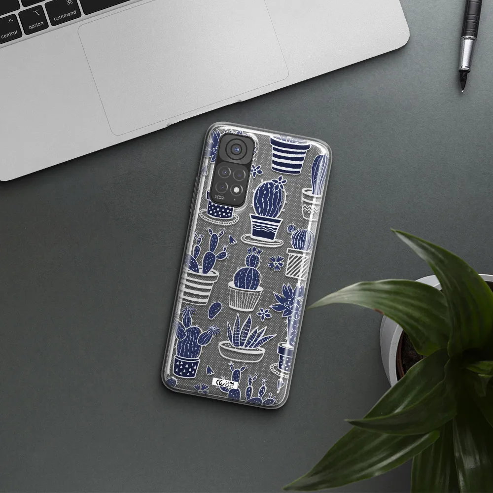 Blue Cactus Xiaomi Redmi Note 11 Clear TPU Case