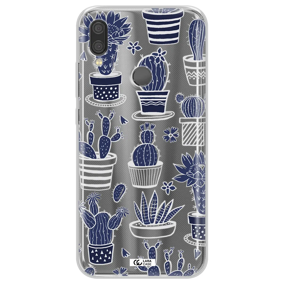 Blue Cactus Xiaomi Redmi Note 7 Clear TPU Case