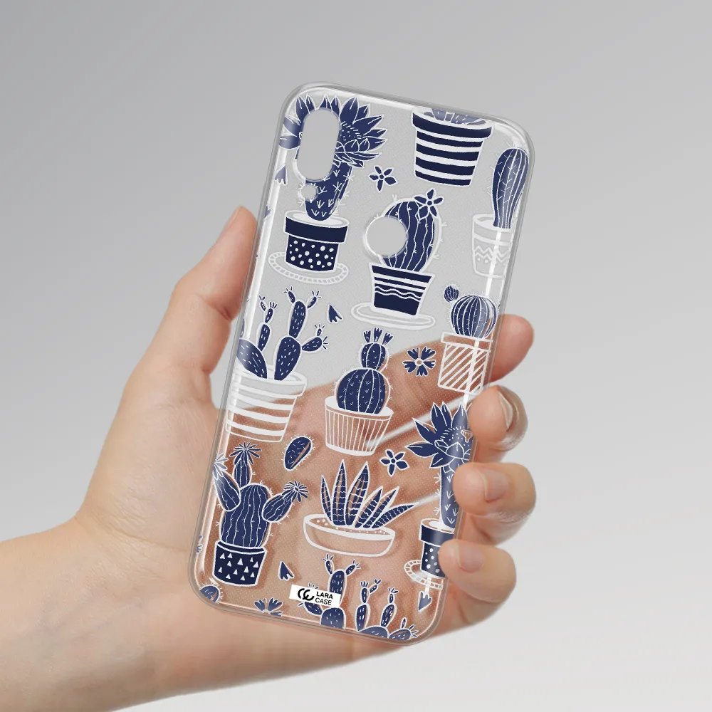 Blue Cactus Xiaomi Redmi Note 7 Clear TPU Case