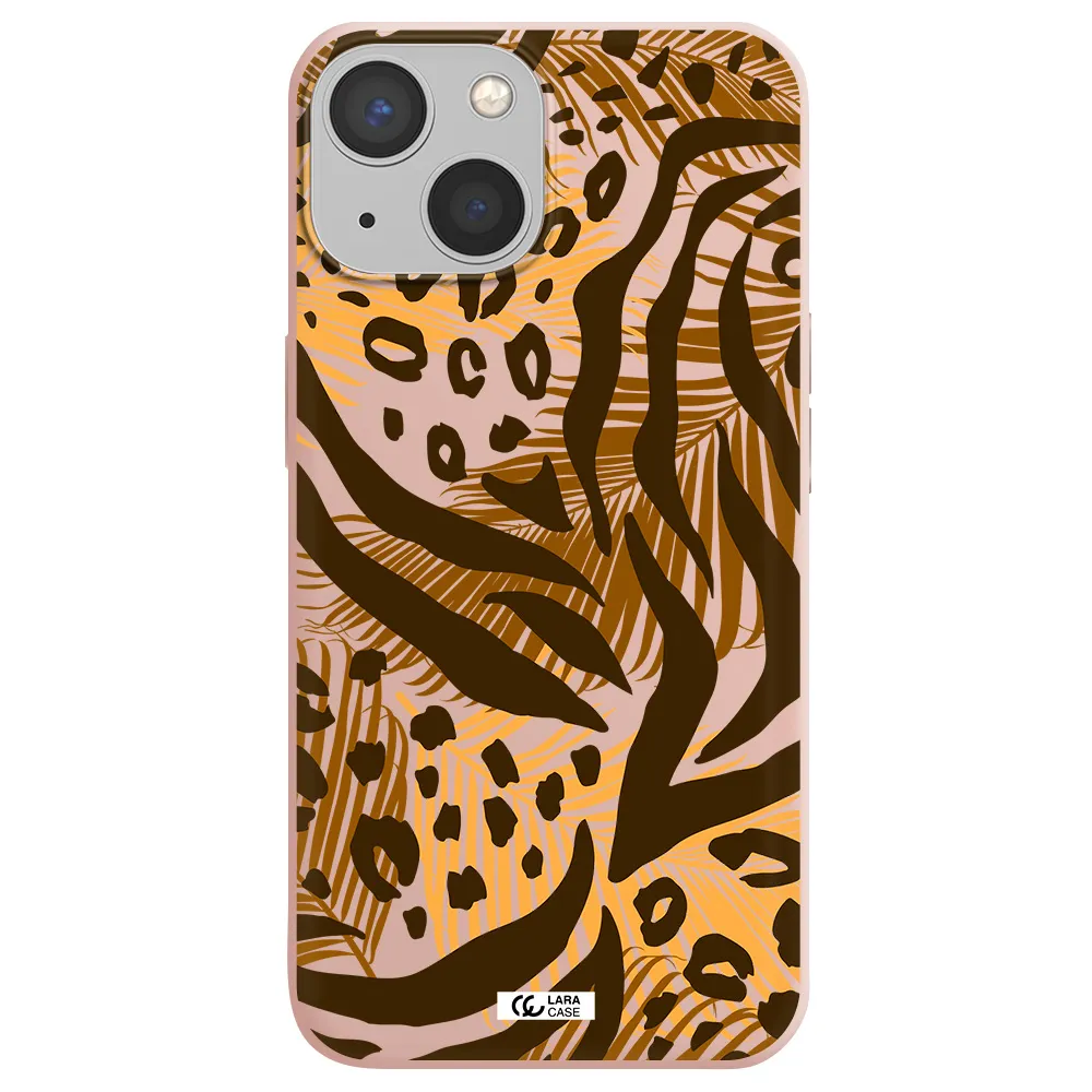 Be Wild Apple iPhone 13 Silicone pastel pink Case