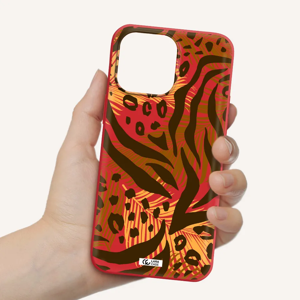Be Wild Apple iPhone 14 pro max Silicone Imperial Red Case
