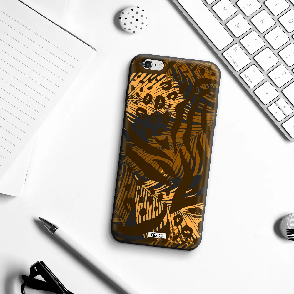 Be Wild Apple iPhone 6 s plus Silicone black Case