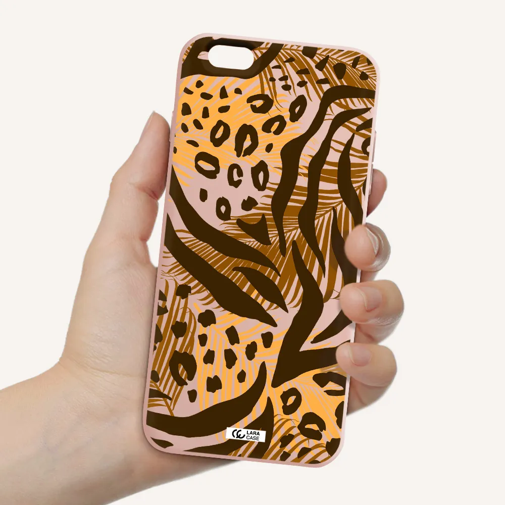 Be Wild Apple iPhone 6 s plus Silicone pastel pink Case