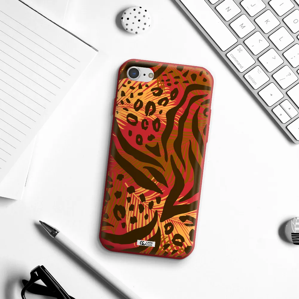 Be Wild Apple iPhone 8 Silicone Imperial Red Case