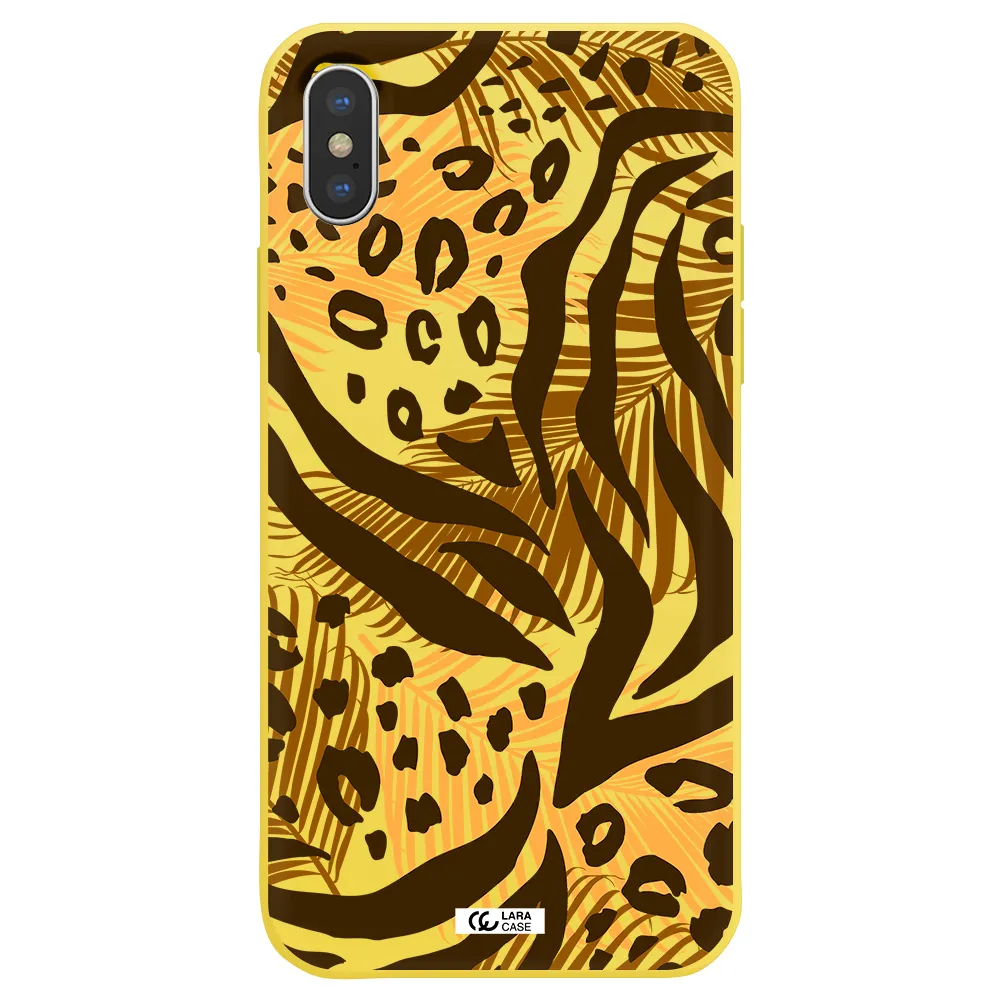 Be Wild Apple iPhone X Silicone canary yellow Case