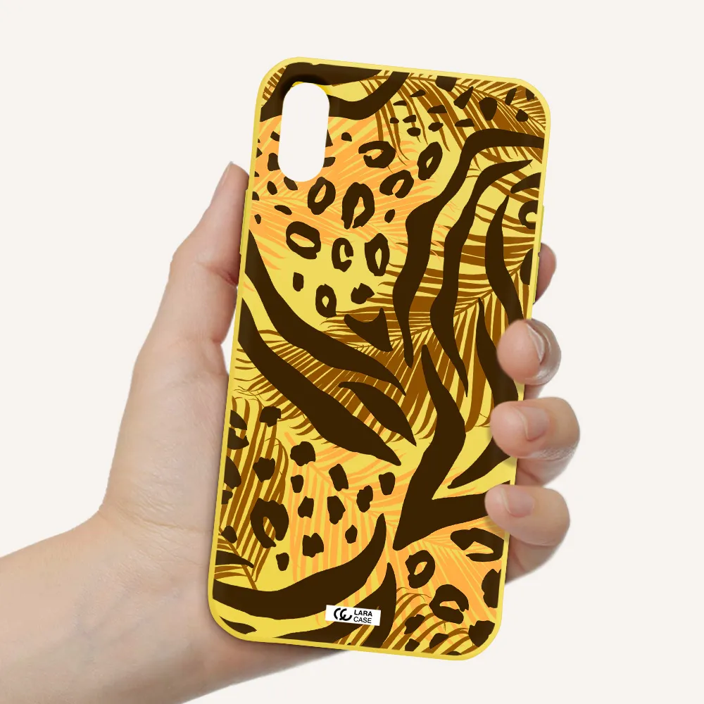 Be Wild Apple iPhone X Silicone canary yellow Case