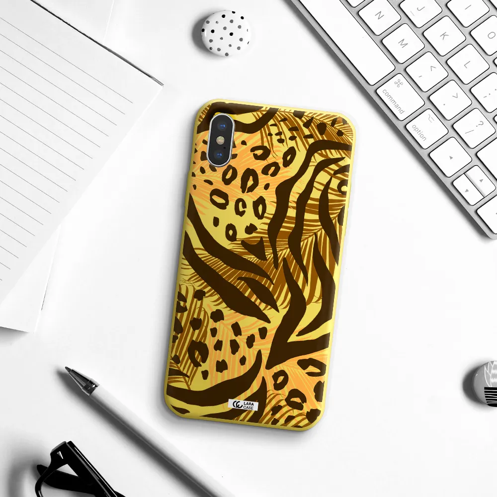 Be Wild Apple iPhone X Silicone canary yellow Case