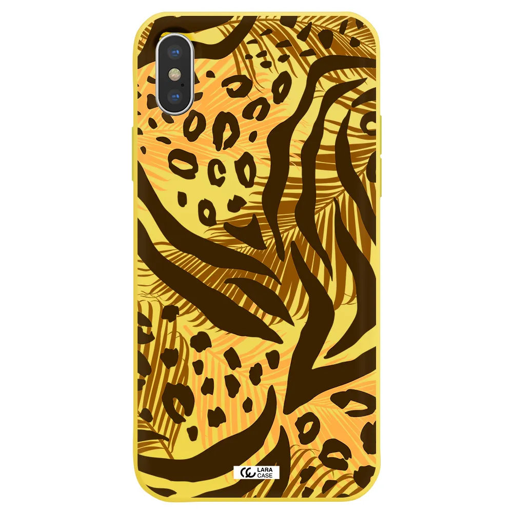 Be Wild Apple iPhone XS Silicone canary yellow Case