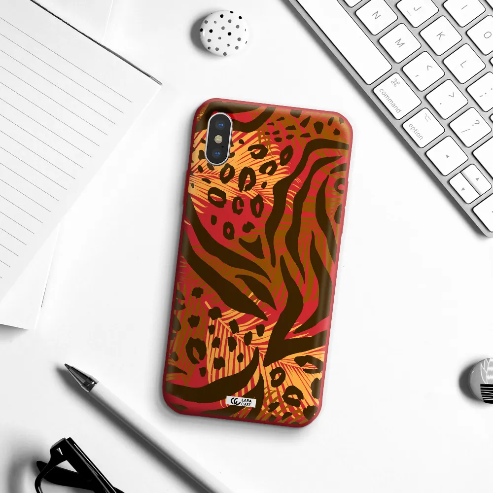 Be Wild Apple iPhone XS Silicone Imperial Red Case