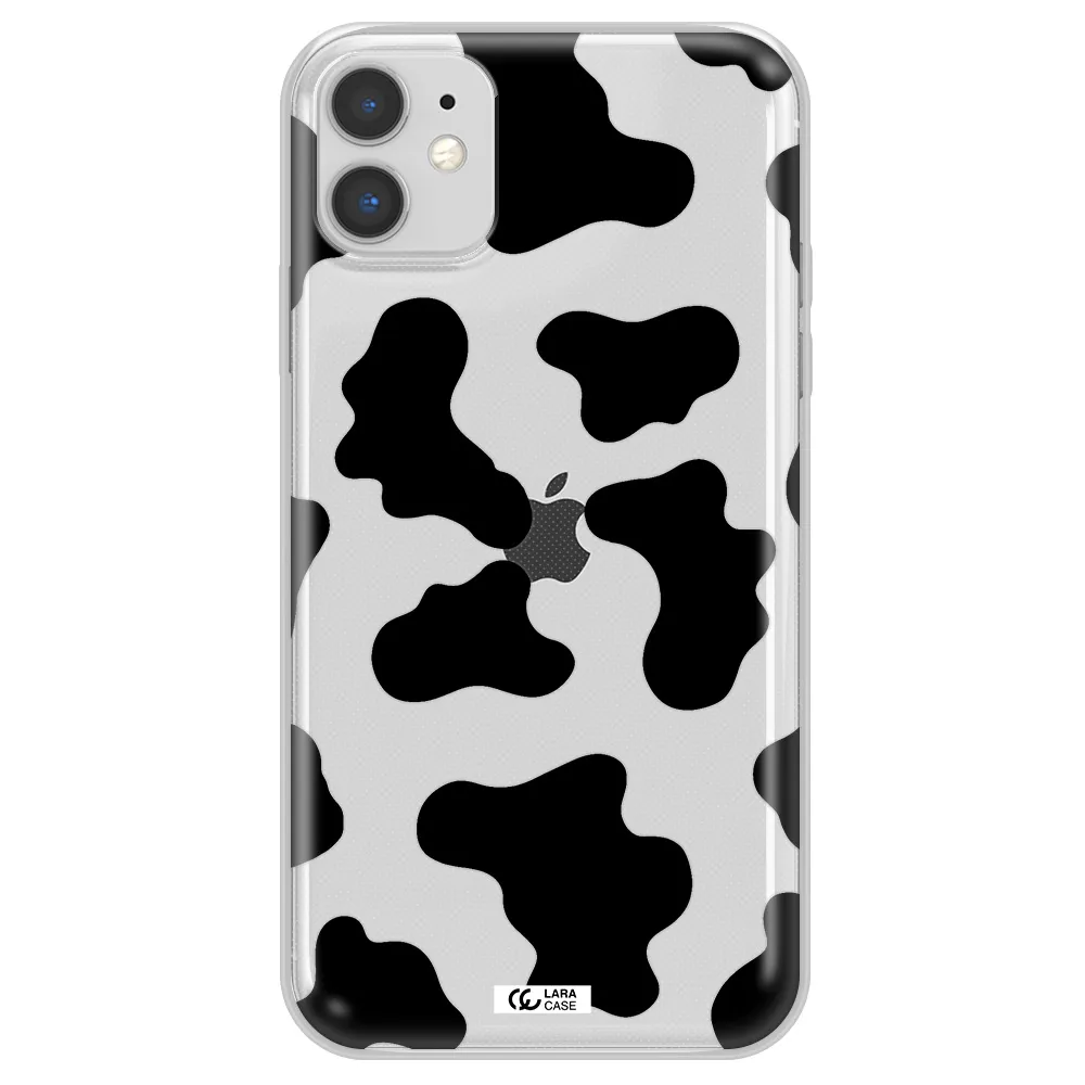 Cow Print Apple iPhone 11 Clear TPU Case