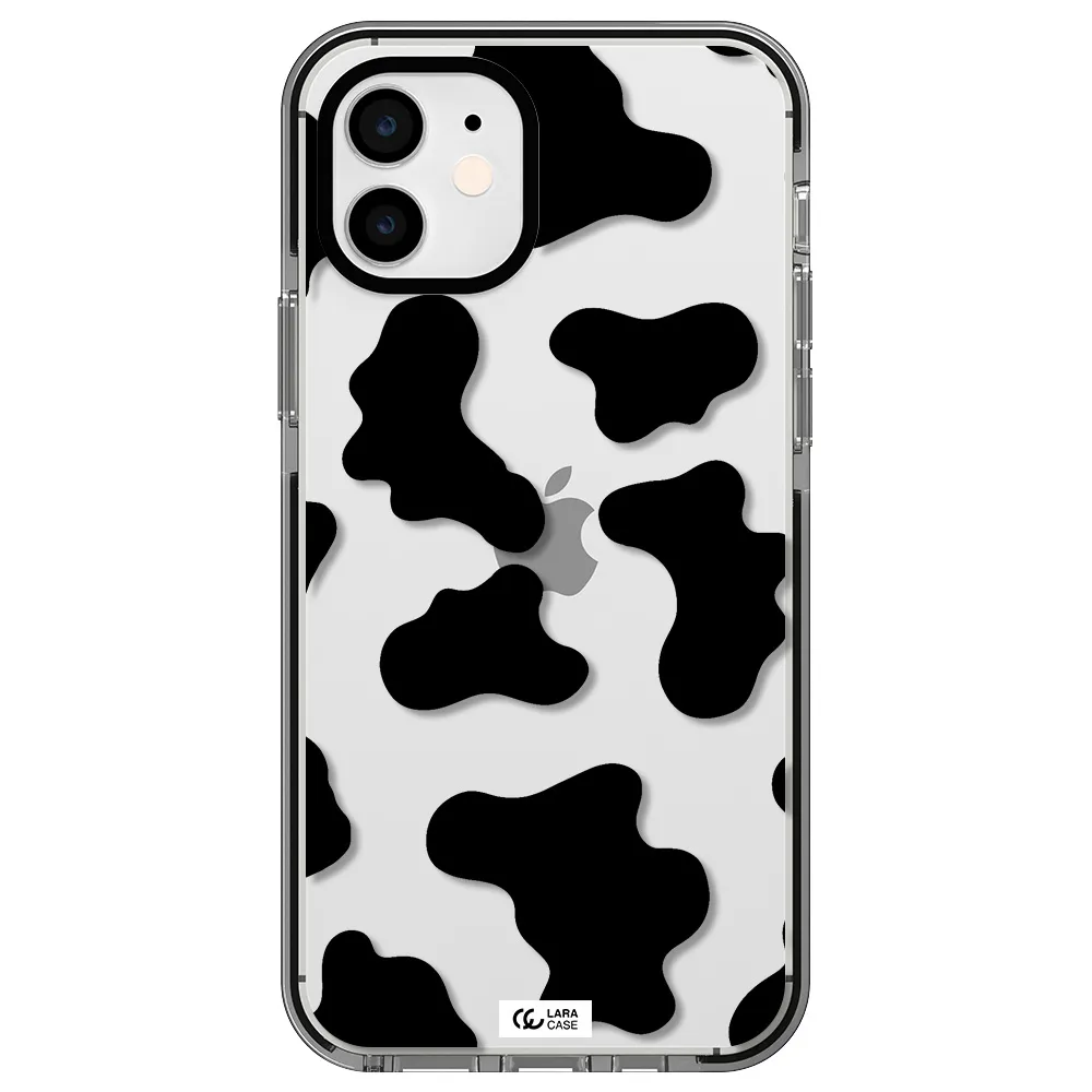 Cow Print Apple iPhone 11 impact black border Case