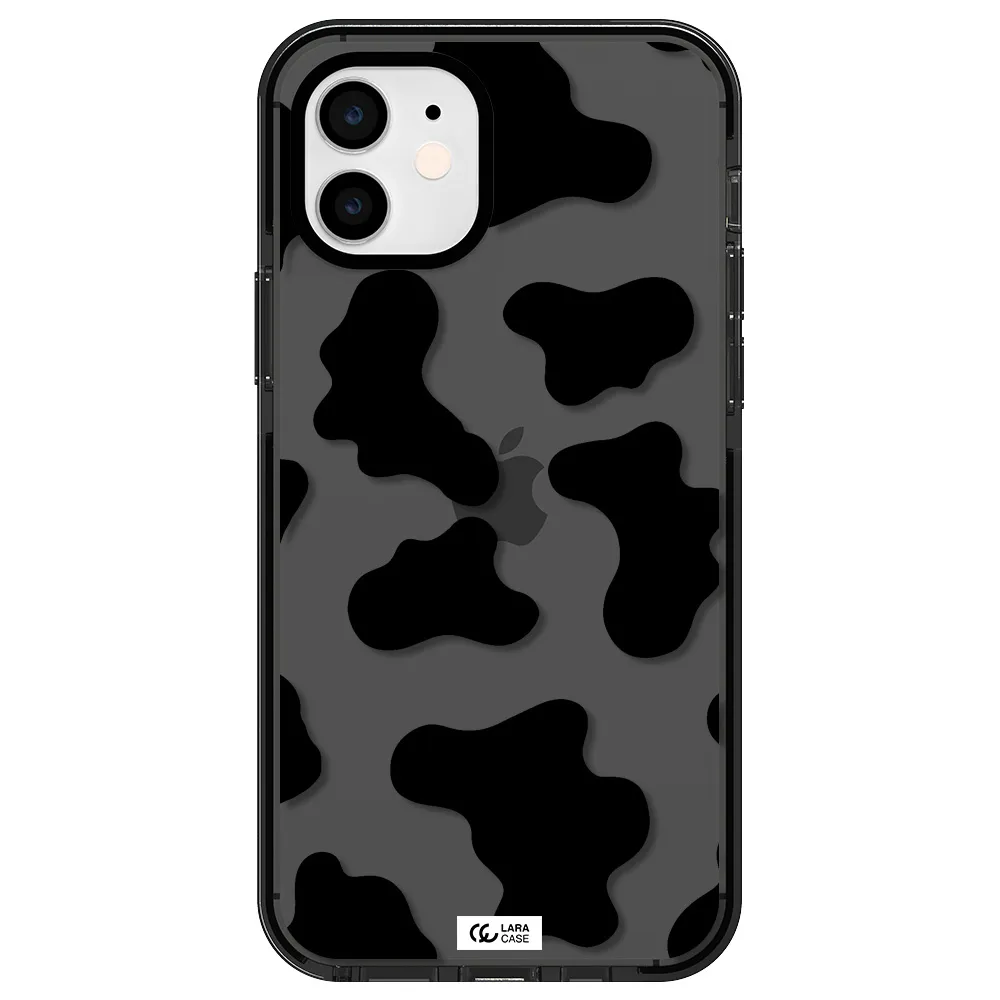 Cow Print Apple iPhone 11 impact Smoke Black Case
