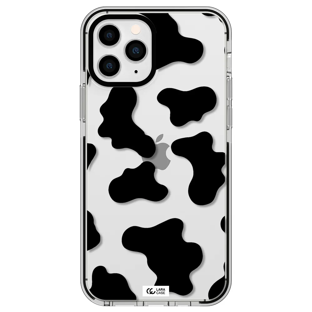 Cow Print Apple iPhone 11 pro impact black border Case