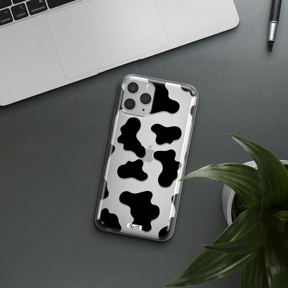 Cow Print Apple iPhone 11 pro max Clear TPU Case