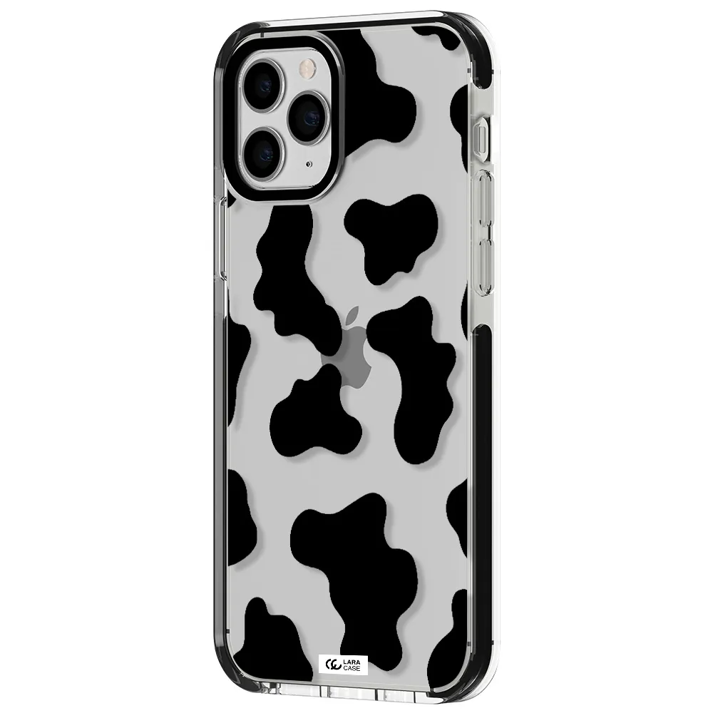 Cow Print Apple iPhone 11 pro max impact black border Case