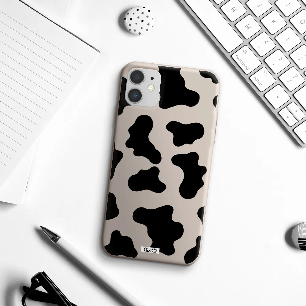 Cow Print Apple iPhone 11 Silicone Stone Case