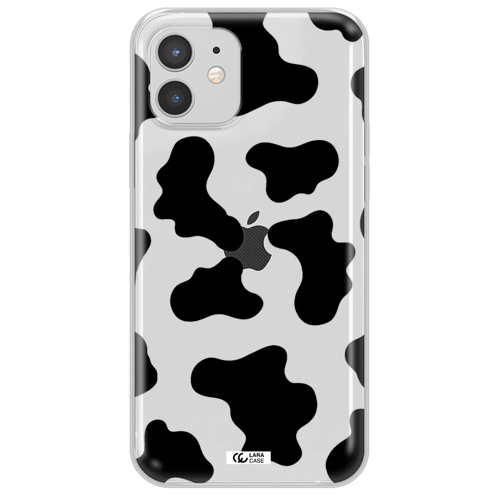 Cow Print Apple iPhone 12 Clear TPU Case