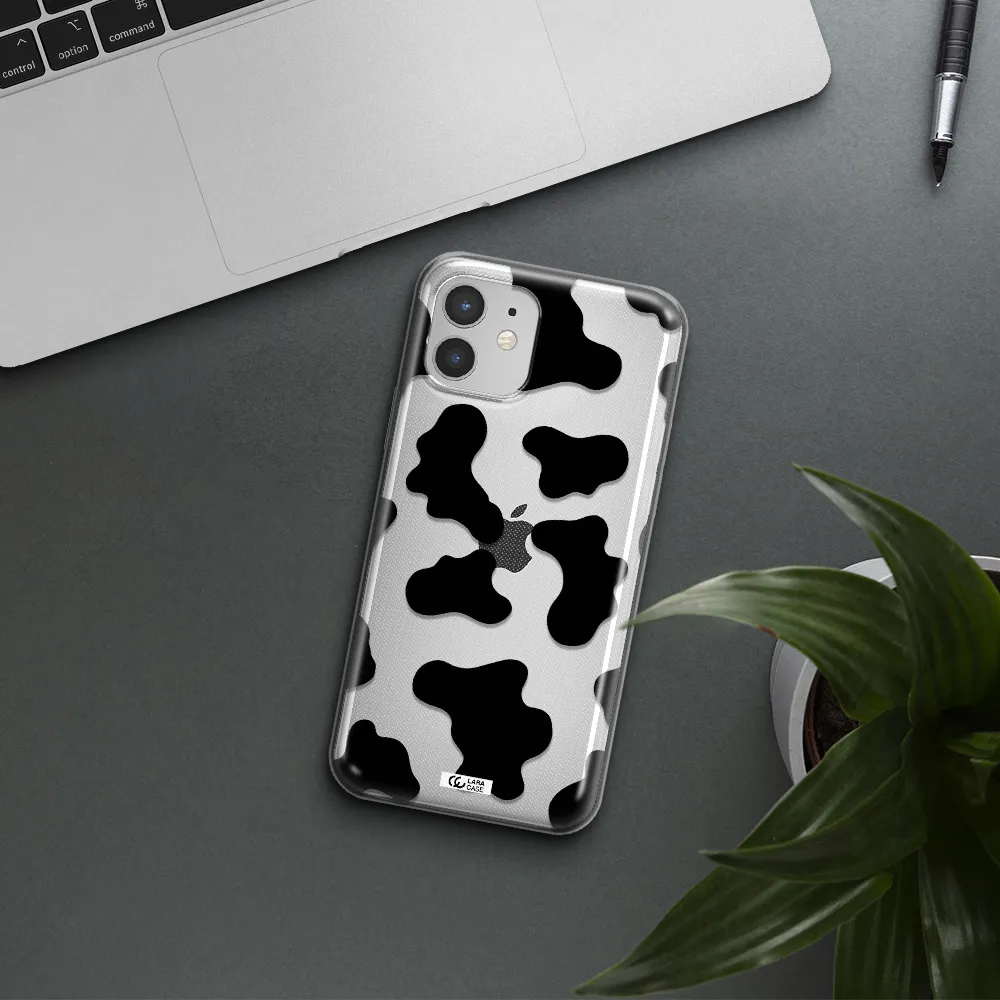 Cow Print Apple iPhone 12 Clear TPU Case