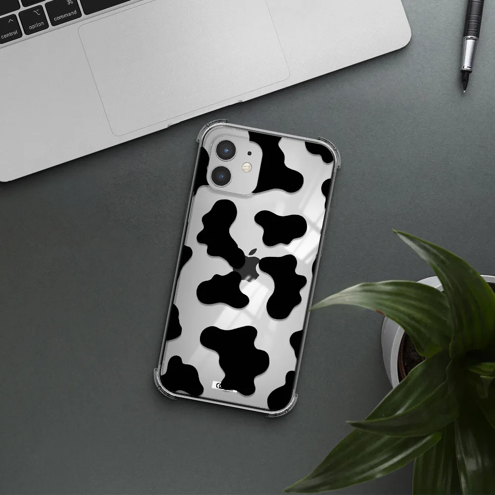 Cow Print Apple iPhone 12 mini Clear PC Case