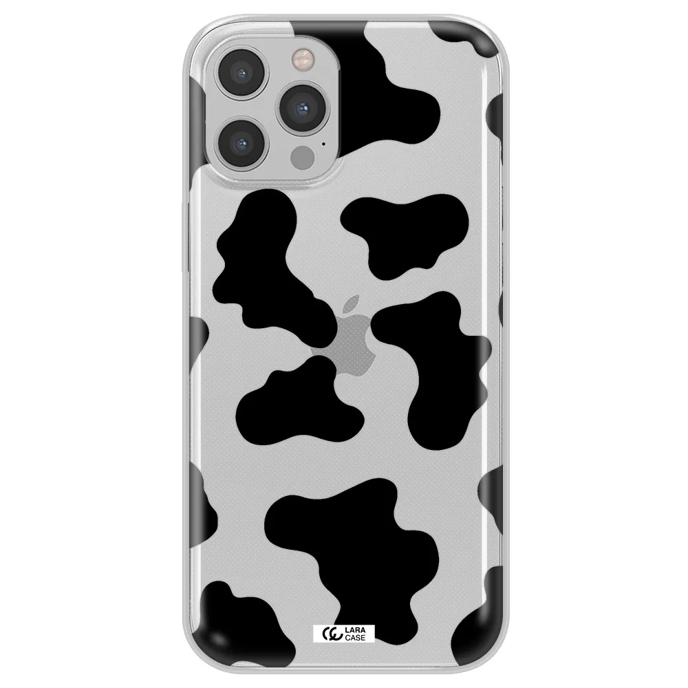 Cow Print Apple iPhone 12 pro Clear TPU Case