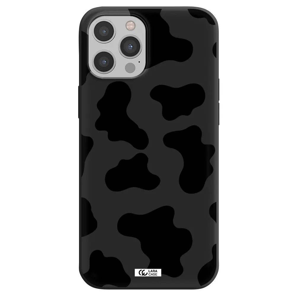 Cow Print Apple iPhone 12 pro Silicone black Case