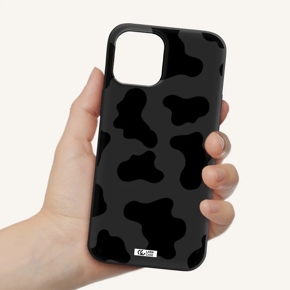 Cow Print Apple iPhone 12 pro Silicone black Case