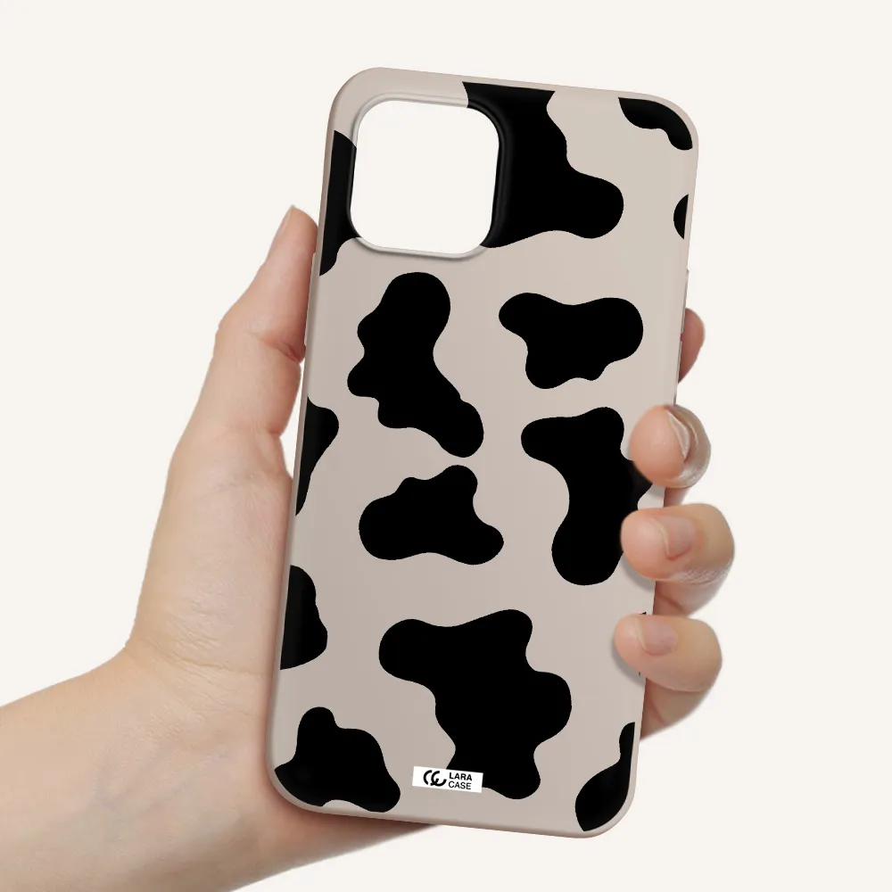 Cow Print Apple iPhone 12 Silicone Stone Case