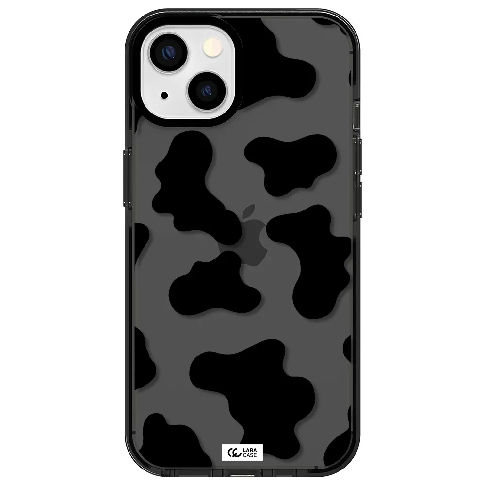 Cow Print Apple iPhone 13 impact Smoke Black Case