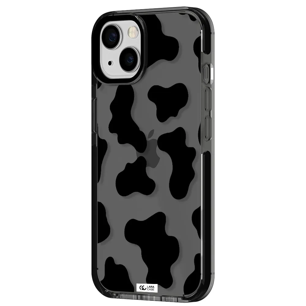 Cow Print Apple iPhone 13 impact Smoke Black Case