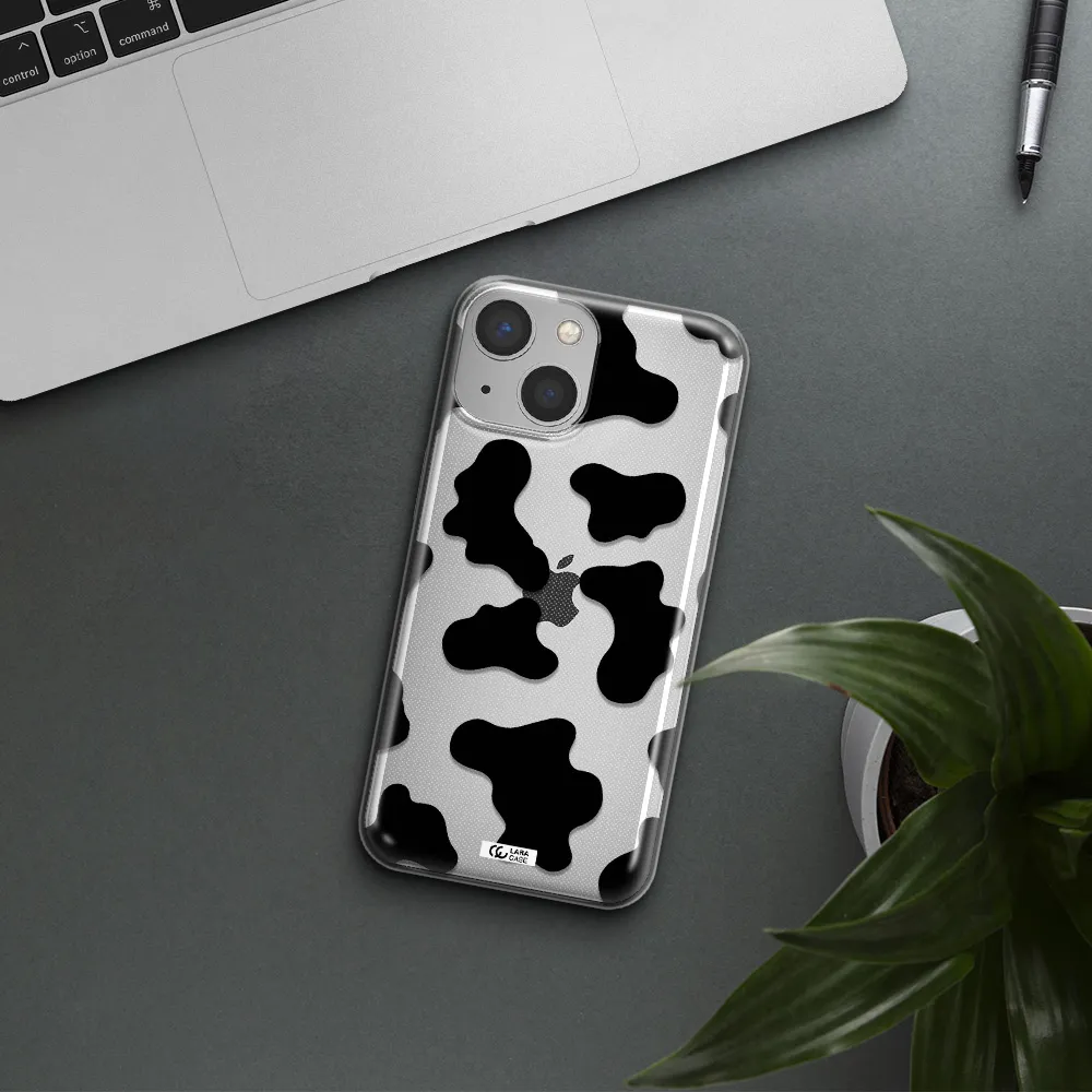 Cow Print Apple iPhone 13 mini Clear TPU Case