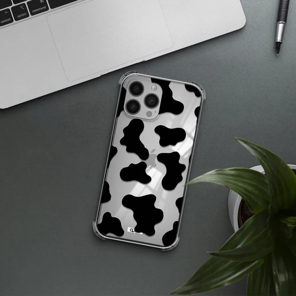 Cow Print Apple iPhone 13 Pro Clear PC Case