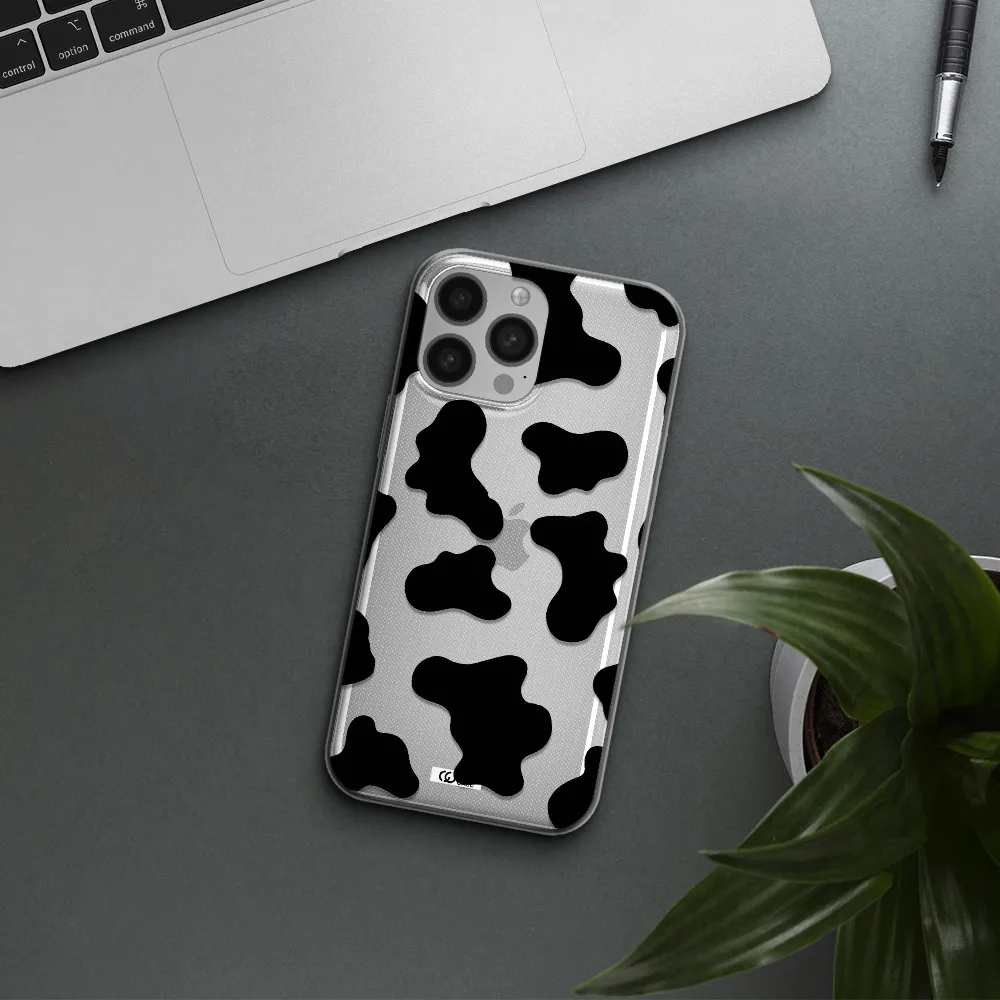 Cow Print Apple iPhone 13 Pro Clear TPU Case