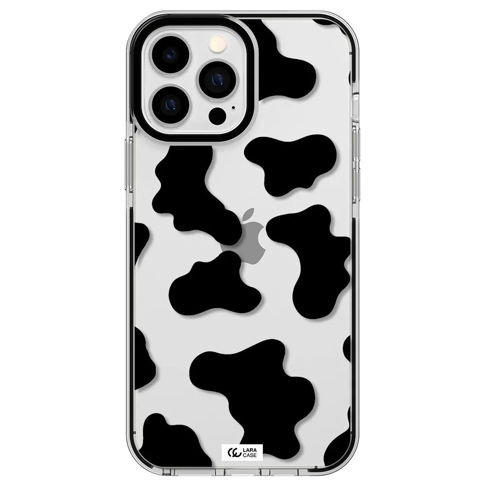 Cow Print Apple iPhone 13 Pro Max impact black border Case