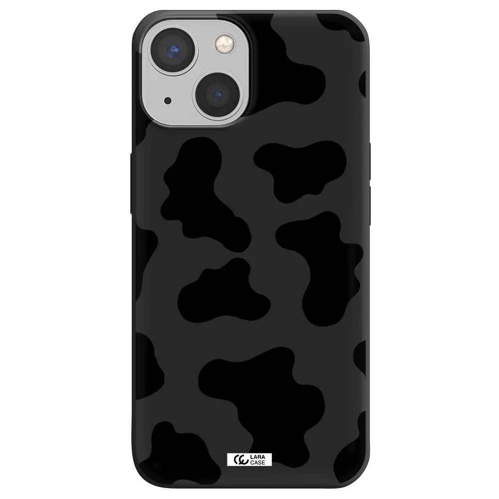 Cow Print Apple iPhone 13 Silicone black Case