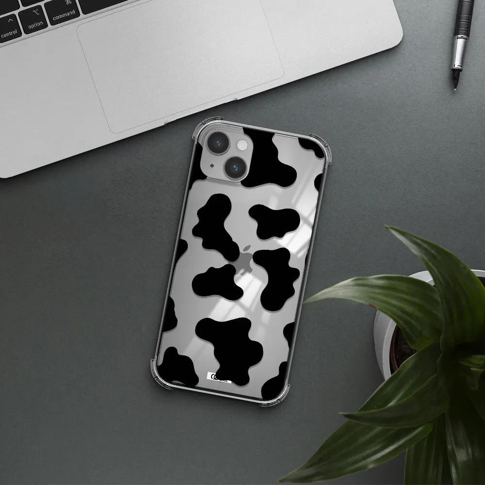 Cow Print Apple iPhone 14 Clear PC Case