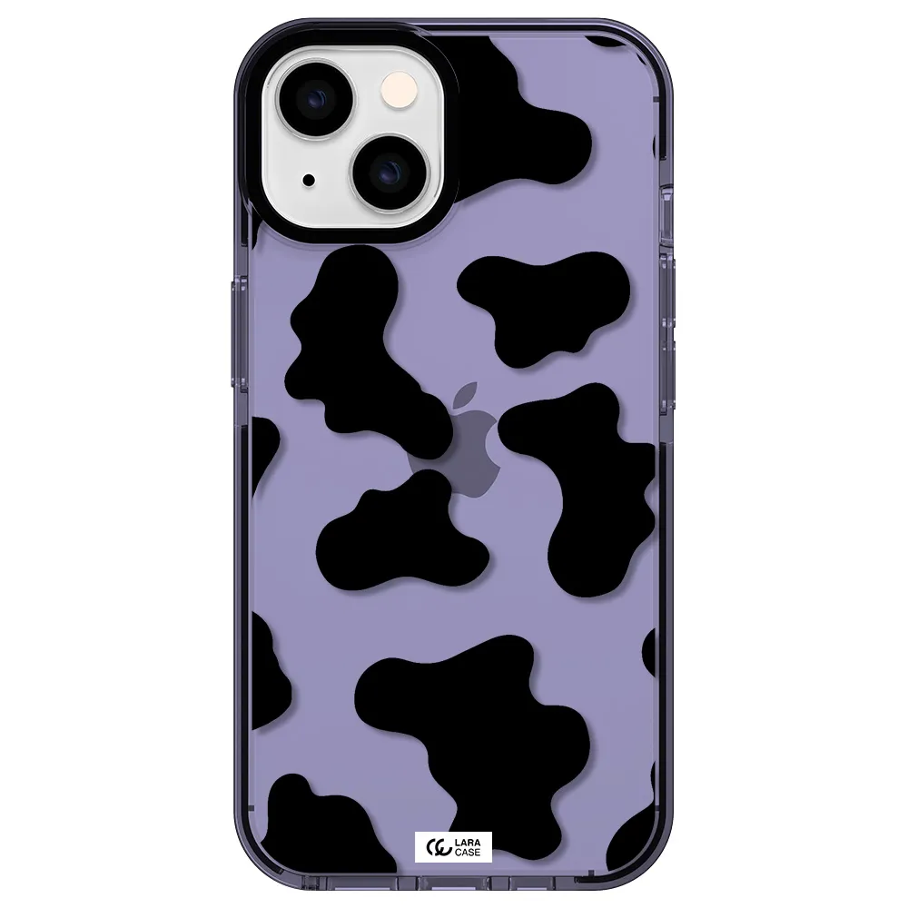 Cow Print Apple iPhone 14 impact Lilac Case
