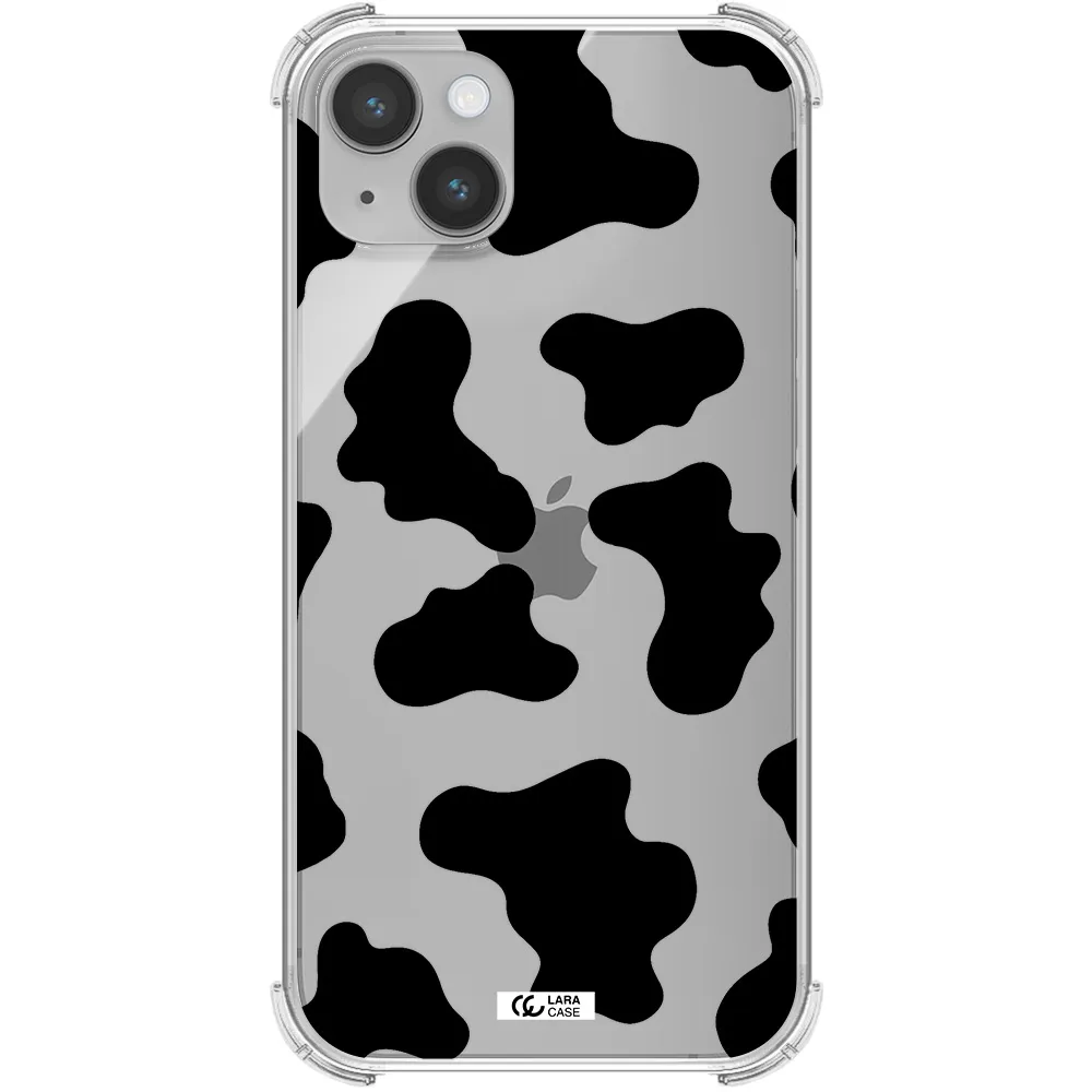 Cow Print Apple iPhone 14 plus Clear PC Case