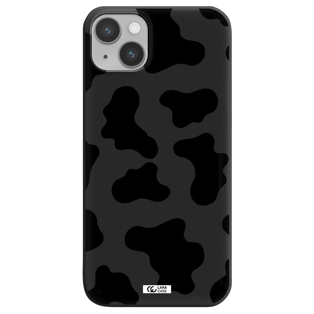 Cow Print Apple iPhone 14 plus Silicone black Case