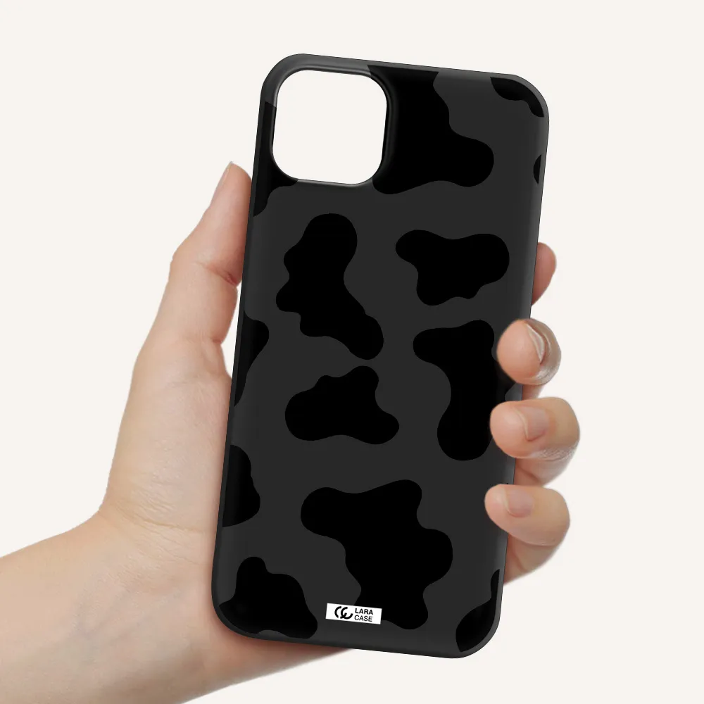 Cow Print Apple iPhone 14 plus Silicone black Case