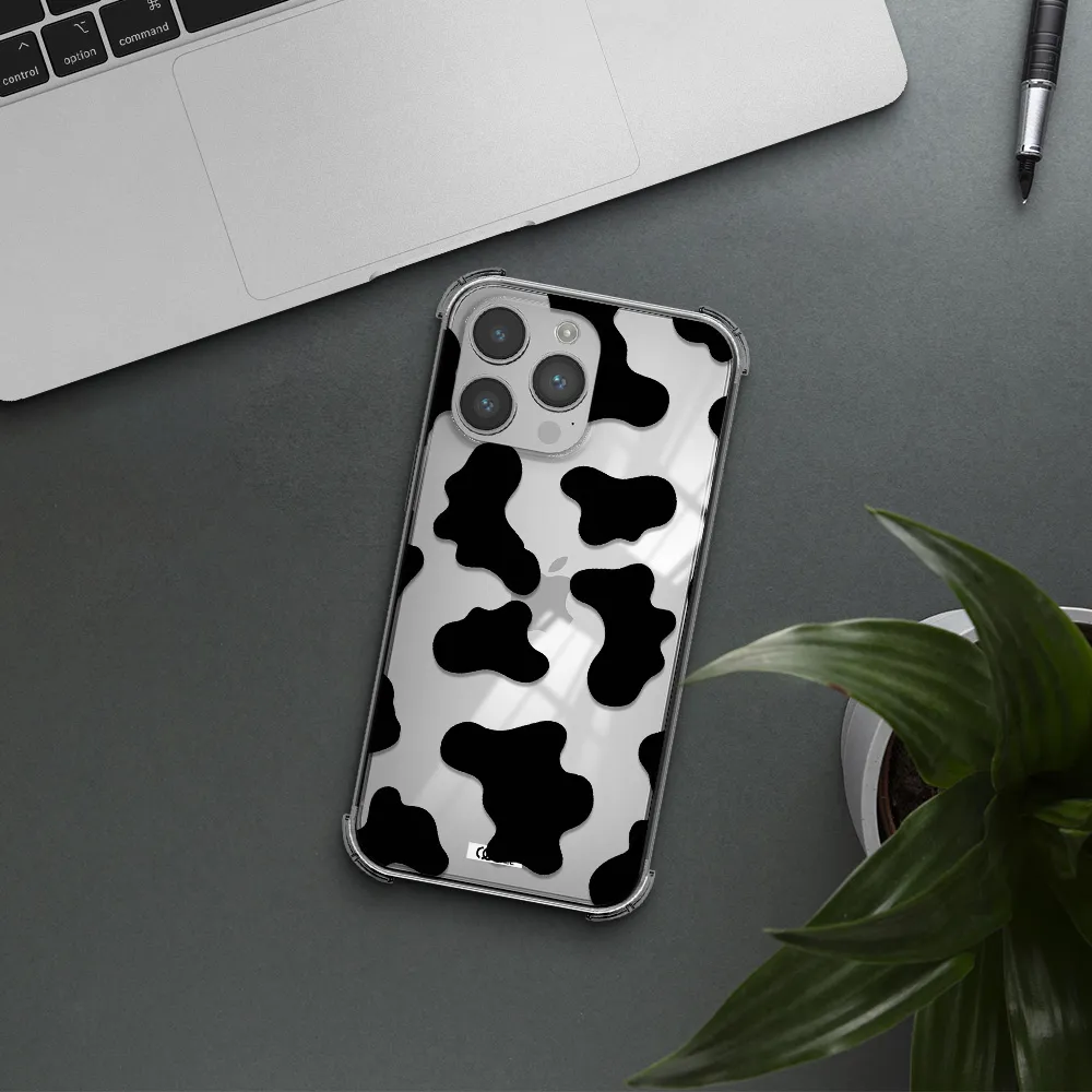 Cow Print Apple iPhone 14 pro max Clear PC Case