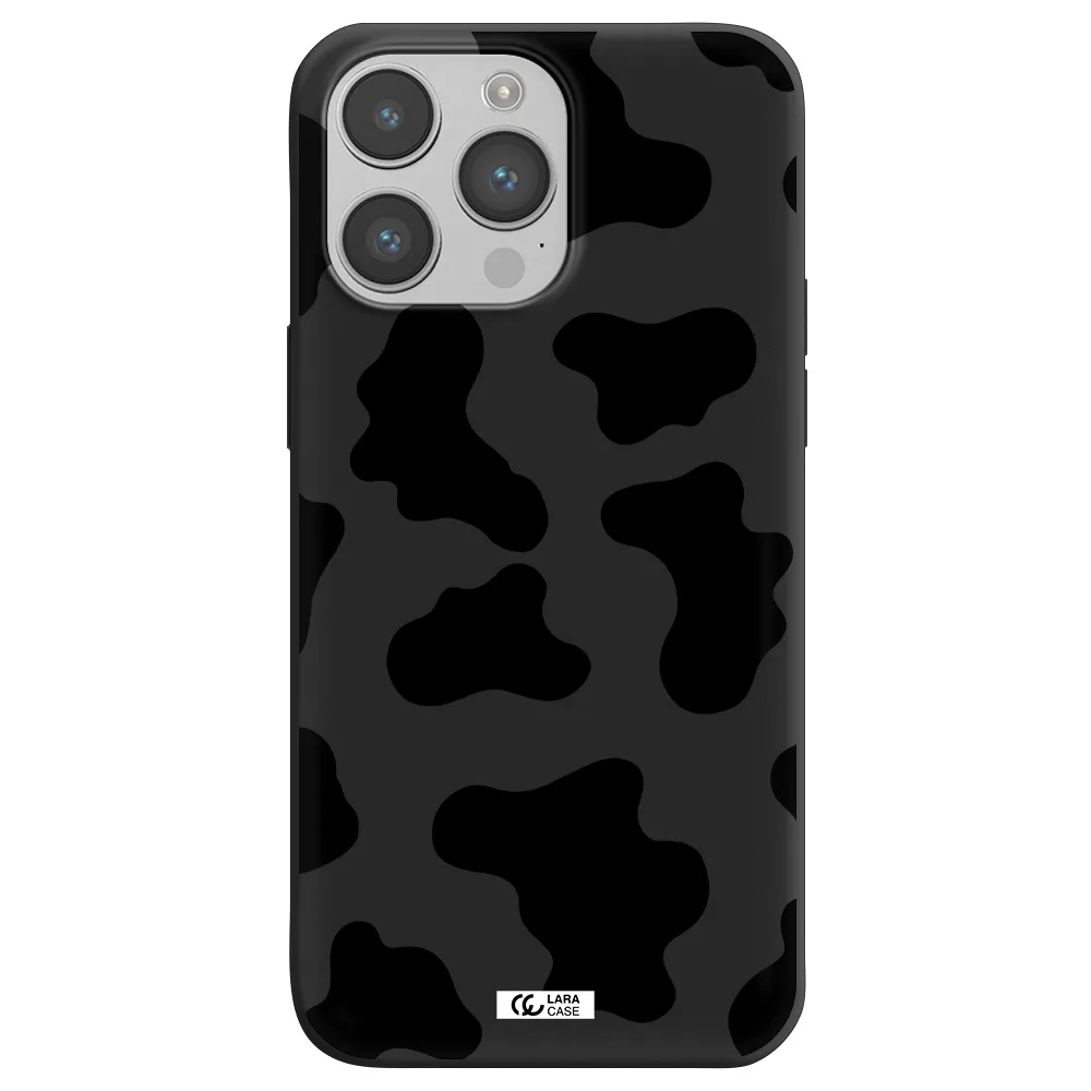 Cow Print Apple iPhone 14 pro max Silicone black Case