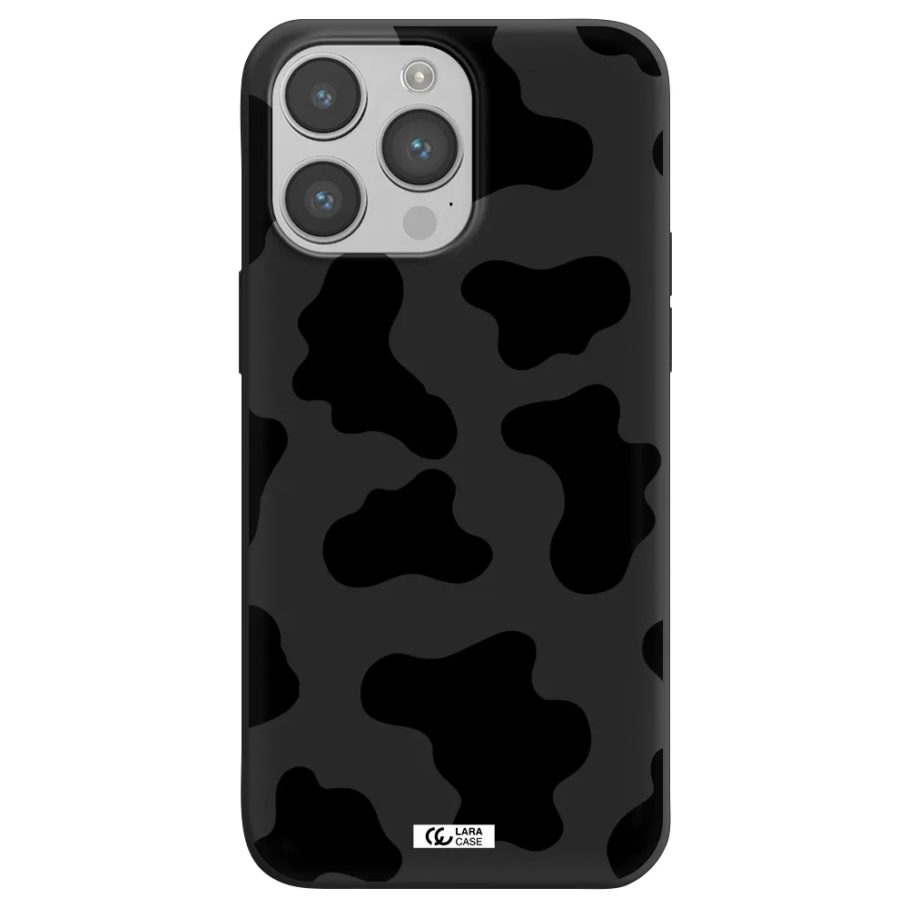 Cow Print Apple iPhone 14 pro Silicone black Case