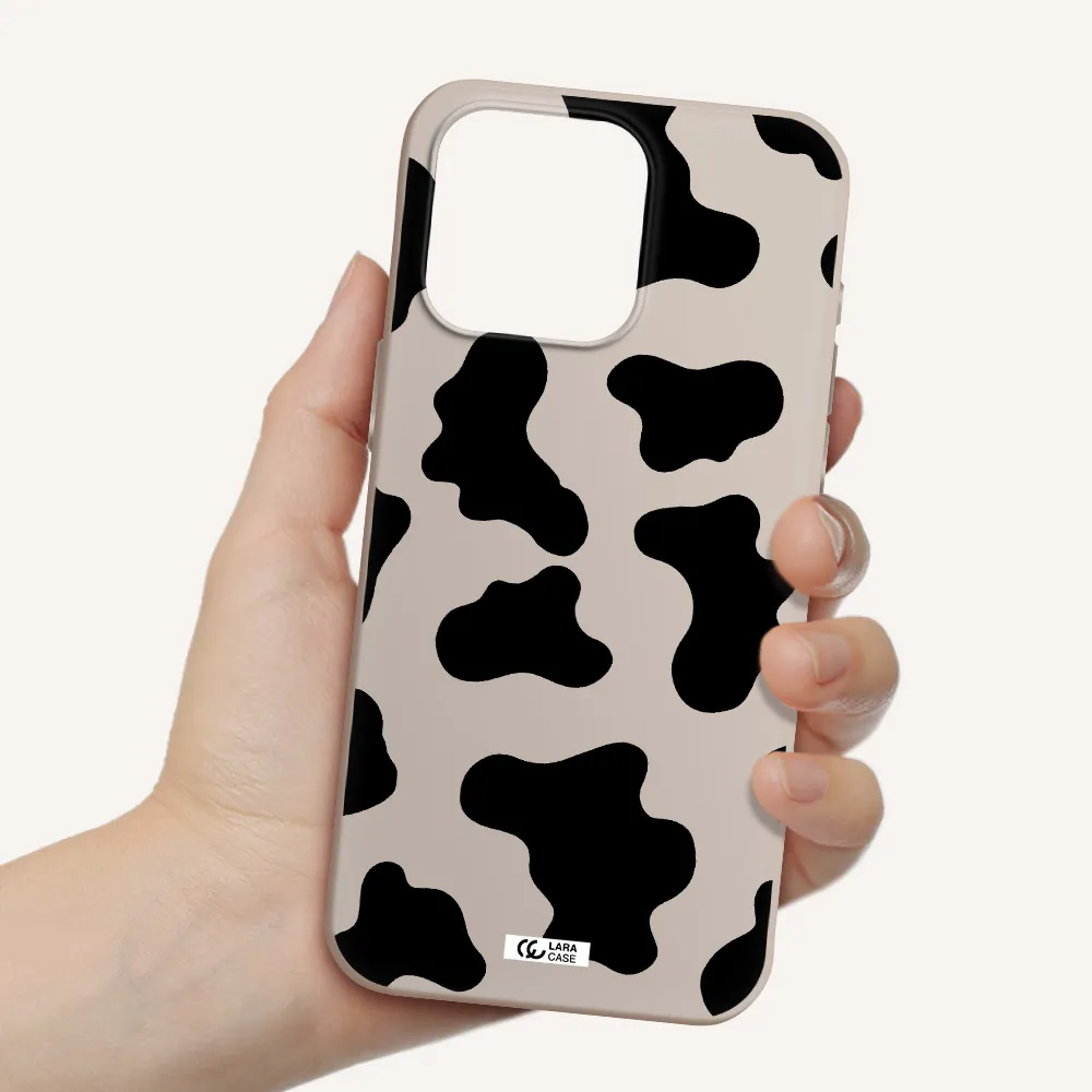 Cow Print Apple Iphone 15 Pro max Silicone Stone Case