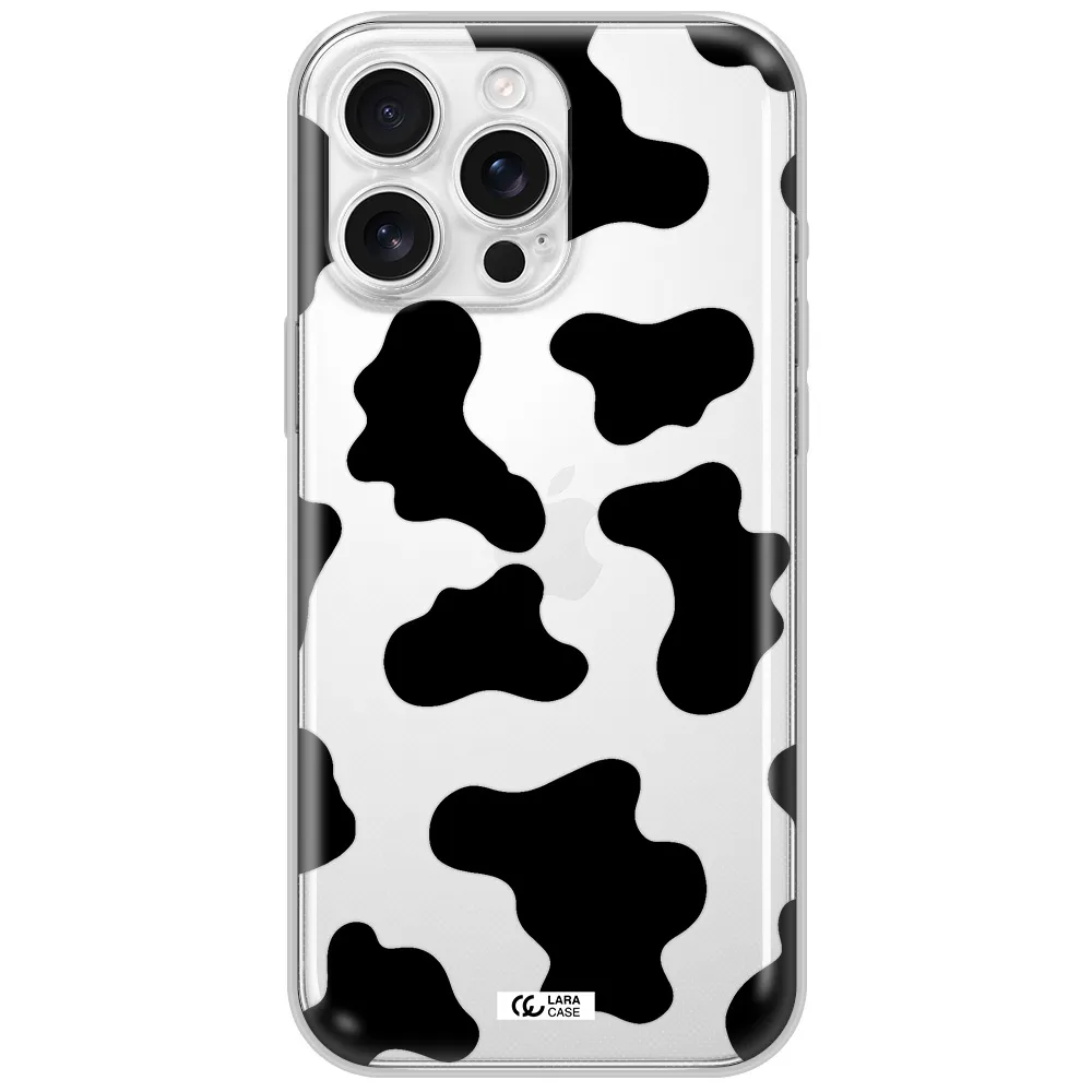 Cow Print Apple Iphone 16 Pro Max Clear Tpu Case