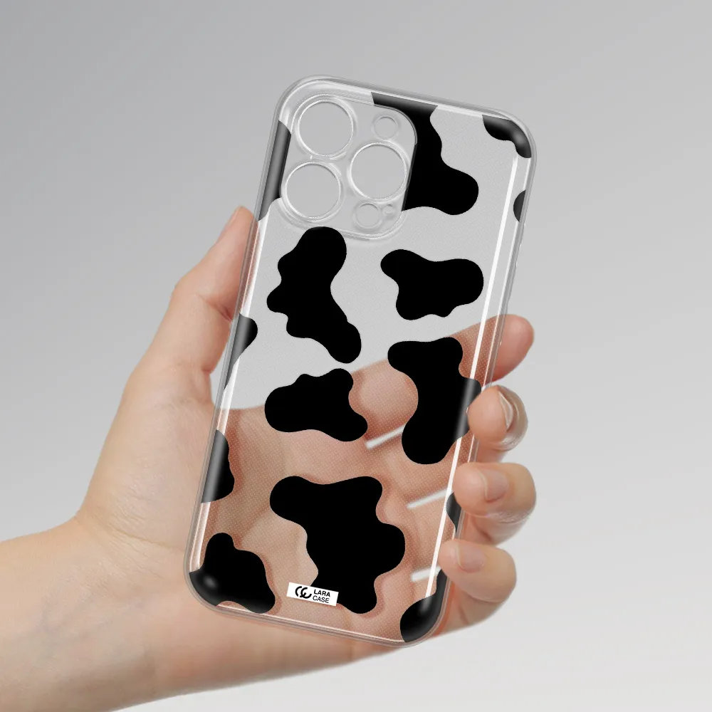 Cow Print Apple Iphone 16 Pro Max Clear Tpu Case
